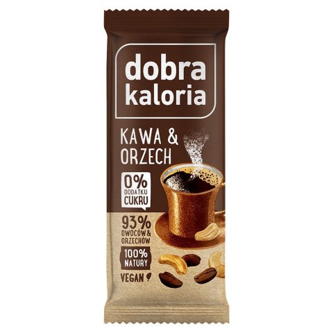 Baton owocowy - kawa i orzech Dobra Kaloria 35g Baton owocowy - kawa i orzech Dobra Kaloria 35g