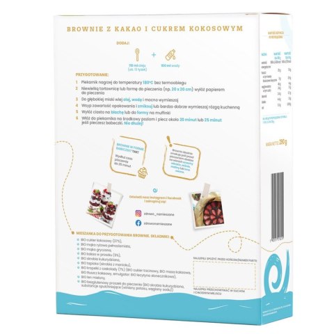 Brownie z kakao i cukrem kokosowym Zdrowo Namieszane BIO, 290g, Brownie z kakao i cukrem kokosowym Zdrowo Namieszane BIO, 290g,