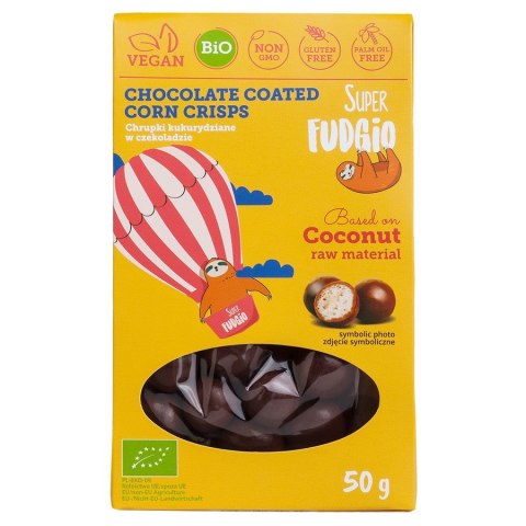 Chrupki w czekoladzie bezglutenowe Super Fudgio BIO 50g Chrupki w czekoladzie bezglutenowe Super Fudgio BIO 50g