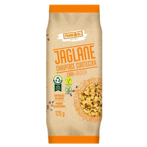 Ciastka jaglane z orzechem i chia Frank&Oli 120g Ciastka jaglane z orzechem i chia Frank&Oli 120g