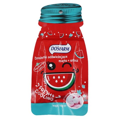 Drażetki odświeżające mięta + arbuz Dosfarm 16g Drażetki odświeżające mięta + arbuz Dosfarm 16g