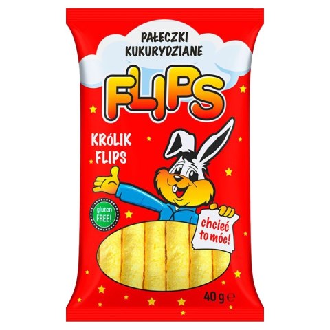 Flips Pałeczki Kukurydziane 40g Flips Pałeczki Kukurydziane 40g