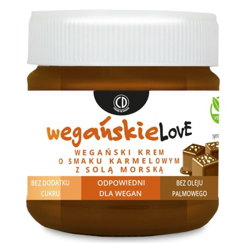 Krem karmel z solą morską "WEGAŃSKIELOVE" CD, 200g Krem karmel z solą morską "WEGAŃSKIELOVE" CD, 200g