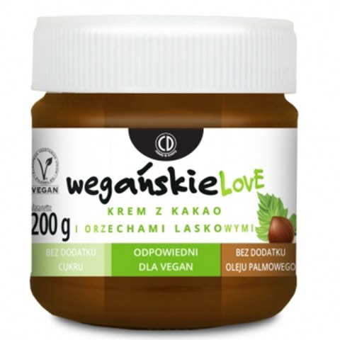 Krem z kakao i orzechami laskowymi - VEGAŃSKIELOVE CD 200g Krem z kakao i orzechami laskowymi - VEGAŃSKIELOVE CD 200g