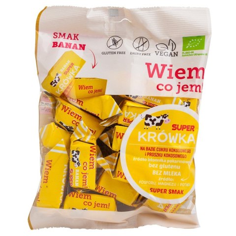 Krówki bezmleczne bananowe bezglutenowe Super Krówka BIO 150g Krówki bezmleczne bananowe bezglutenowe Super Krówka BIO 150g