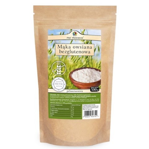 Mąka owsiana bezglutenowa Pięć Przemian 500g Mąka owsiana bezglutenowa Pięć Przemian 500g