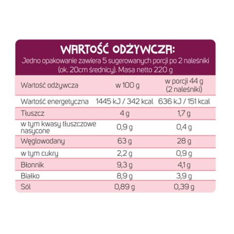 Mieszanka na naleśniki z probiotykami i burakiem Cultured Foods BIO 220g Mieszanka na naleśniki z probiotykami i burakiem Cultured Foods BIO 220g