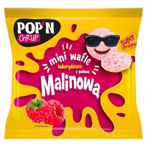 Miniwafelki kukurydziane z polewą Malinową Sante, 35g Miniwafelki kukurydziane z polewą Malinową Sante, 35g