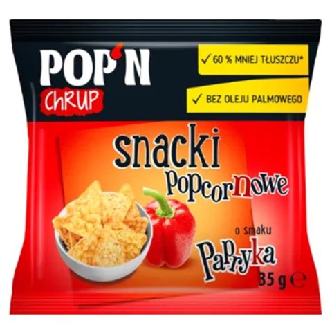 POP'N Chrup snacki popcornowe paprykowe Sante 35g POP'N Chrup snacki popcornowe paprykowe Sante 35g