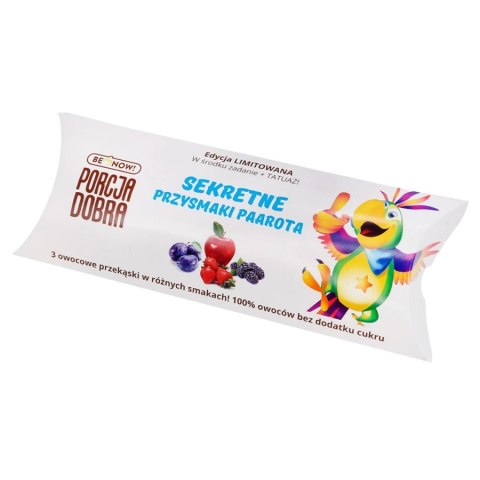 Trzypak owocowych przekąsek Porcja Dobra 3x16 g Trzypak owocowych przekąsek Porcja Dobra 3x16 g