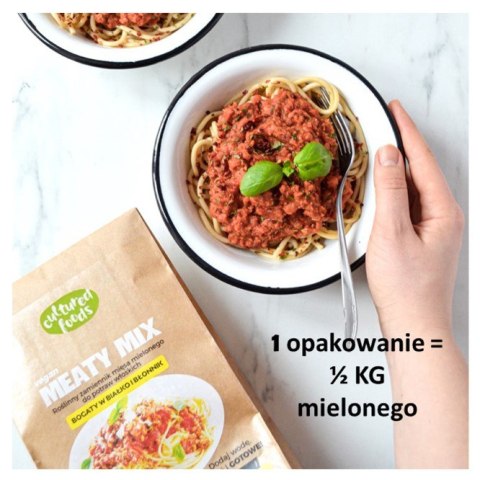 Vegan Meaty Mix roślinny zamiennik mięsa Cultured Foods 200g Vegan Meaty Mix roślinny zamiennik mięsa Cultured Foods 200g