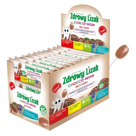 Zdrowy lizak Chocco-Wow o smaku kakao Starpharma, 6g Zdrowy lizak Chocco-Wow o smaku kakao Starpharma, 6g