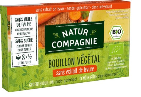 BULION - KOSTKI WARZYWNE BEZ DODATKU CUKRÓW I DROŻDŻY BIO (8 x 10,5 g) 84 g - NATUR COMPAGNIE BULION - KOSTKI WARZYWNE BEZ DODATKU CUKRÓW I DROŻDŻY BIO (8 x 10,5 g) 84 g - NATUR COMPAGNIE