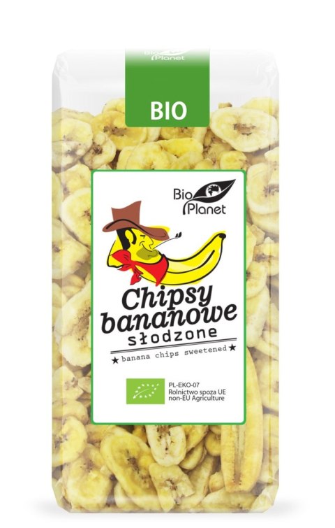 CHIPSY BANANOWE SŁODZONE BIO 150 g - BIO PLANET CHIPSY BANANOWE SŁODZONE BIO 150 g - BIO PLANET