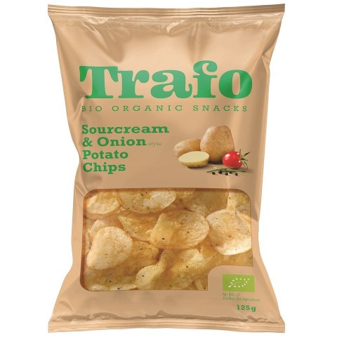 CHIPSY ZIEMNIACZANE O SMAKU ŚMIETANKOWO - CEBULOWYM BIO 125 g - TRAFO CHIPSY ZIEMNIACZANE O SMAKU ŚMIETANKOWO - CEBULOWYM BIO 125 g - TRAFO