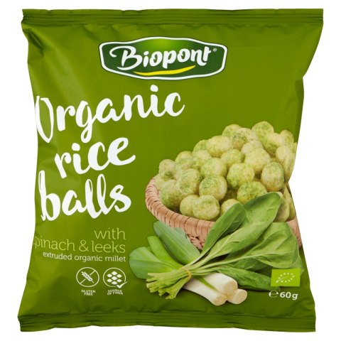 CHRUPKI RYŻOWE ZE SZPINAKIEM I POREM BEZGLUTENOWE BIO 60 g - BIOPONT CHRUPKI RYŻOWE ZE SZPINAKIEM I POREM BEZGLUTENOWE BIO 60 g - BIOPONT