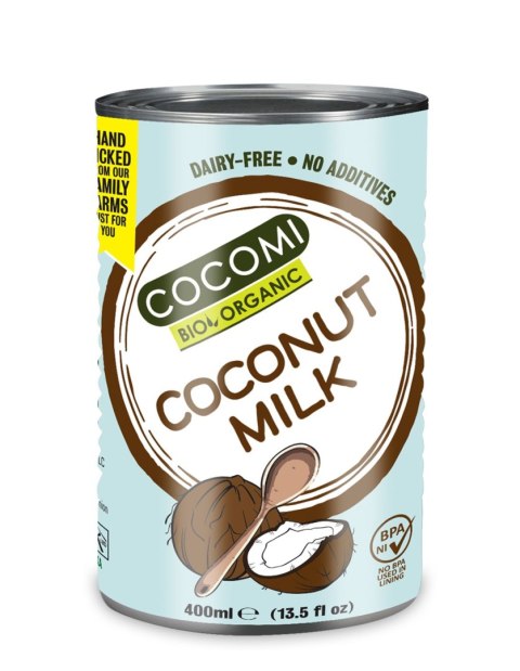 COCONUT MILK - NAPÓJ KOKOSOWY BEZ GUMY GUAR (17 % TŁUSZCZU) BIO 400 ml - COCOMI COCONUT MILK - NAPÓJ KOKOSOWY BEZ GUMY GUAR (17 % TŁUSZCZU) BIO 400 ml - COCOMI