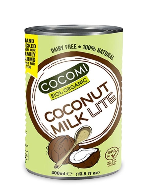 COCONUT MILK - NAPÓJ KOKOSOWY LIGHT (9 % TŁUSZCZU) BIO 400 ml - COCOMI COCONUT MILK - NAPÓJ KOKOSOWY LIGHT (9 % TŁUSZCZU) BIO 400 ml - COCOMI
