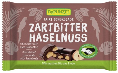 CZEKOLADA GORZKA Z ORZECHAMI LASKOWYMI BIO 100 g - RAPUNZEL CZEKOLADA GORZKA Z ORZECHAMI LASKOWYMI BIO 100 g - RAPUNZEL