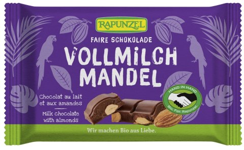 CZEKOLADA MLECZNA Z MIGDAŁAMI BIO 100 g - RAPUNZEL CZEKOLADA MLECZNA Z MIGDAŁAMI BIO 100 g - RAPUNZEL