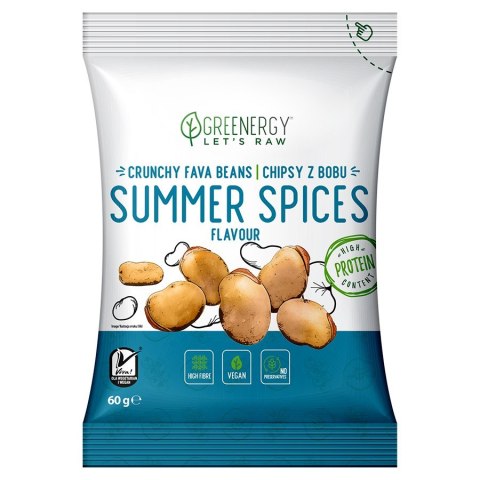 Chipsy z bobu o smaku "Zioła i oliwki" Greenergy 50g Chipsy z bobu o smaku "Zioła i oliwki" Greenergy 50g