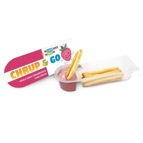 Chrup and GO - słodka przekąska o smaku truskawkowym CD, 22g Chrup and GO - słodka przekąska o smaku truskawkowym CD, 22g