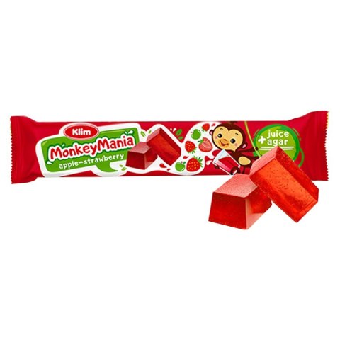 Galaretki Monkey Mania - jablko-truskawka Klim 39g Galaretki Monkey Mania - jablko-truskawka Klim 39g