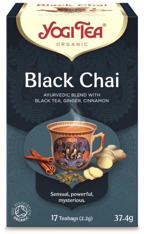 HERBATA CZARNA Z IMBIREM I CYNAMONEM (BLACK CHAI) BIO (17 x 2,2 g) 37,4 g - YOGI TEA HERBATA CZARNA Z IMBIREM I CYNAMONEM (BLACK CHAI) BIO (17 x 2,2 g) 37,4 g - YOGI TEA