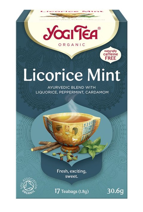 HERBATKA MIĘTA Z LUKRECJĄ (LICORICE MINT) BIO (17 x 1,8 g) 30,6 g - YOGI TEA HERBATKA MIĘTA Z LUKRECJĄ (LICORICE MINT) BIO (17 x 1,8 g) 30,6 g - YOGI TEA