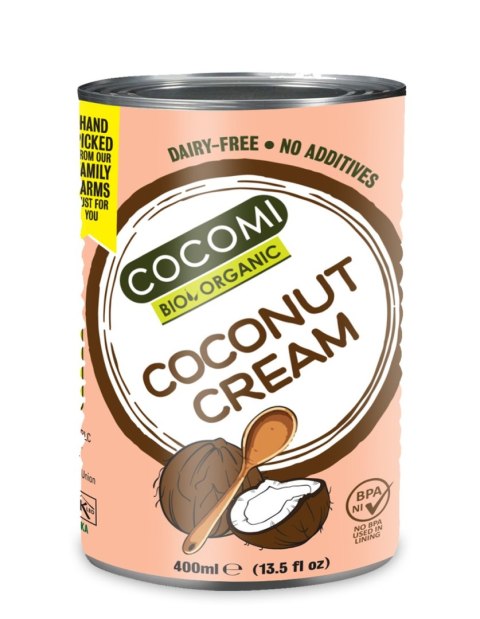 KREM KOKOSOWY BEZ GUMY GUAR BEZ DODATKU CUKRÓW BIO 400 ml - COCOMI KREM KOKOSOWY BEZ GUMY GUAR BEZ DODATKU CUKRÓW BIO 400 ml - COCOMI