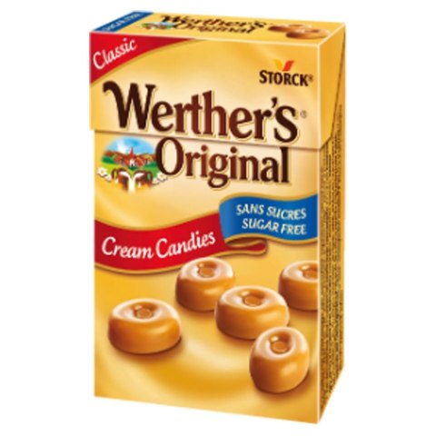 Karmelki o smaku śmietankowym bez cukru Werther's Original 42g Karmelki o smaku śmietankowym bez cukru Werther's Original 42g