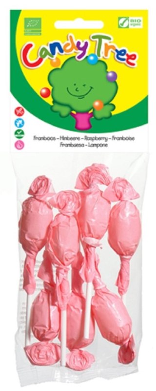 LIZAKI OKRĄGŁE O SMAKU MALINOWYM BEZGLUTENOWE BIO (7 x 10 g) 70 g - CANDY TREE