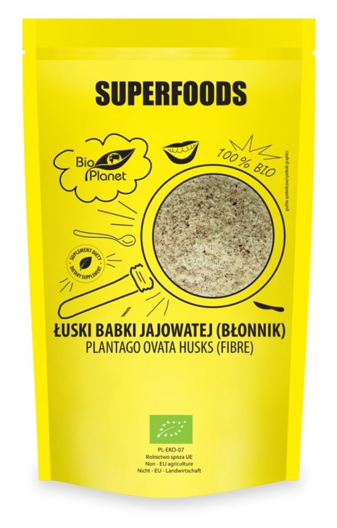 ŁUSKI BABKI JAJOWATEJ (BŁONNIK) BIO 100 g - BIO PLANET ŁUSKI BABKI JAJOWATEJ (BŁONNIK) BIO 100 g - BIO PLANET