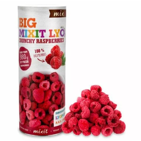 Liofilizowana "Duża chrupiąca malina" Mixit, 140g Liofilizowana "Duża chrupiąca malina" Mixit, 140g