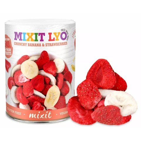 Liofilizowane "Chrupiące owoce - banan, truskawka" Mixit, 80g Liofilizowane "Chrupiące owoce - banan, truskawka" Mixit, 80g