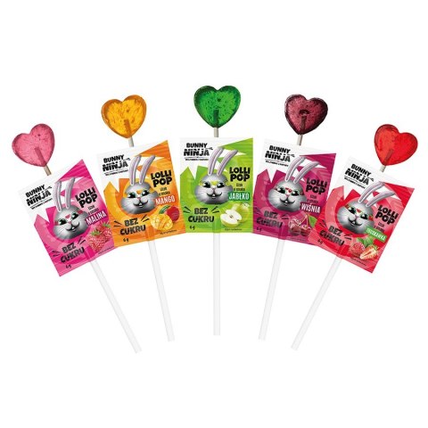 Lizak owocowy Bunny Ninja, 6g Lizak owocowy Bunny Ninja, 6g