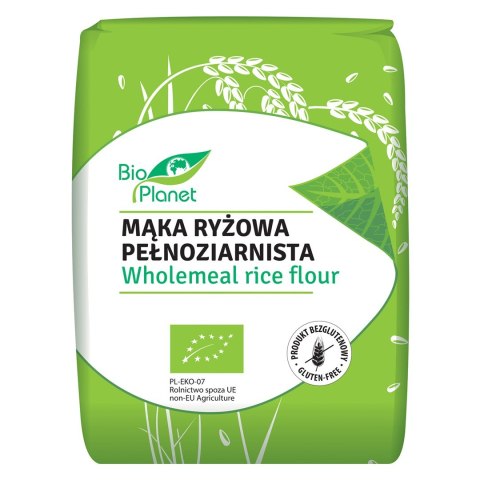 MĄKA RYŻOWA PEŁNOZIARNISTA BEZGLUTENOWA BIO 1 kg - BIO PLANET MĄKA RYŻOWA PEŁNOZIARNISTA BEZGLUTENOWA BIO 1 kg - BIO PLANET