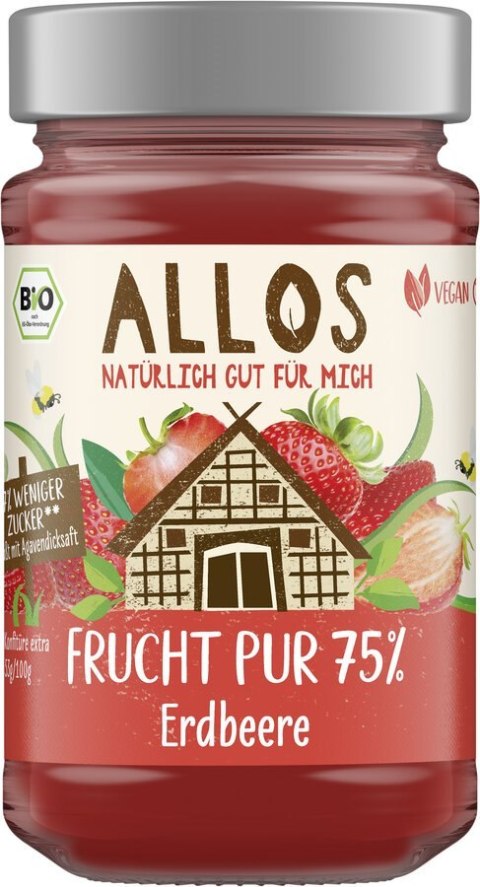 MUS TRUSKAWKOWY (75 % OWOCÓW) BIO 250 g - ALLOS MUS TRUSKAWKOWY (75 % OWOCÓW) BIO 250 g - ALLOS
