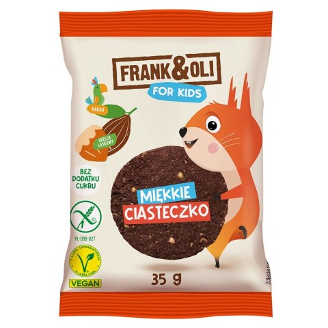 Miękkie ciasteczko For Kids z kakao i orzechem laskowym Frank&Oli, 35g Miękkie ciasteczko For Kids z kakao i orzechem laskowym Frank&Oli, 35g
