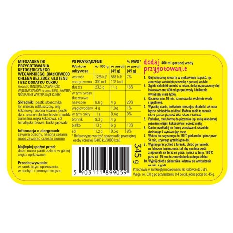 Mieszanka na chleb zmieniający życie Coco Farm, 345g Mieszanka na chleb zmieniający życie Coco Farm, 345g