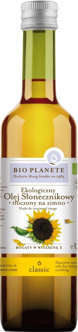 OLEJ SŁONECZNIKOWY TŁOCZONY NA ZIMNO BIO 500 ml - BIO PLANETE OLEJ SŁONECZNIKOWY TŁOCZONY NA ZIMNO BIO 500 ml - BIO PLANETE