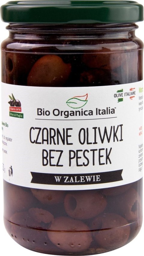 OLIWKI CZARNE BEZ PESTEK W ZALEWIE BIO 280 g (160 g) (SŁOIK) - BIO ORGANICA ITALIA OLIWKI CZARNE BEZ PESTEK W ZALEWIE BIO 280 g (160 g) (SŁOIK) - BIO ORGANICA ITALIA