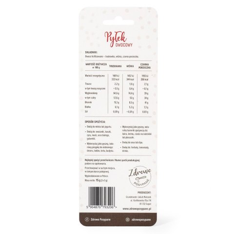 Owoce liofilizowane w pyłku set różowy Zdrowo Posypane, 15g Owoce liofilizowane w pyłku set różowy Zdrowo Posypane, 15g