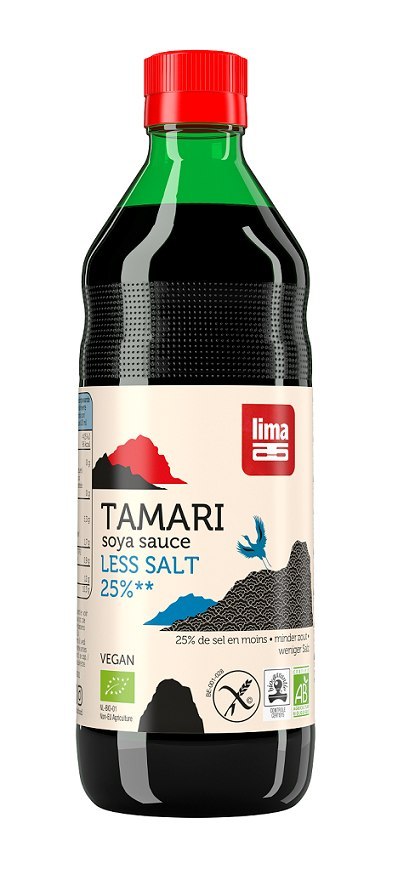 SOS SOJOWY TAMARI 25 % MNIEJ SOLI BEZGLUTENOWY BIO 500 ml - LIMA SOS SOJOWY TAMARI 25 % MNIEJ SOLI BEZGLUTENOWY BIO 500 ml - LIMA
