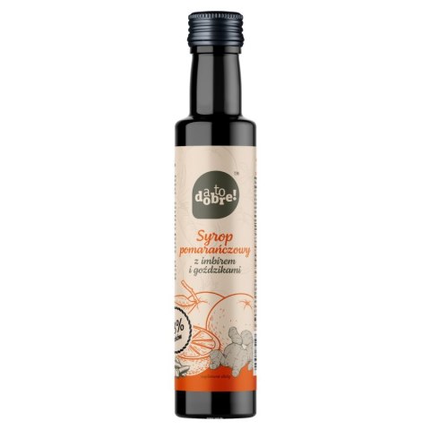 Syrop pomarańczowy z imbirem i goździkamii A to dobre!, 250 ml Syrop pomarańczowy z imbirem i goździkamii A to dobre!, 250 ml