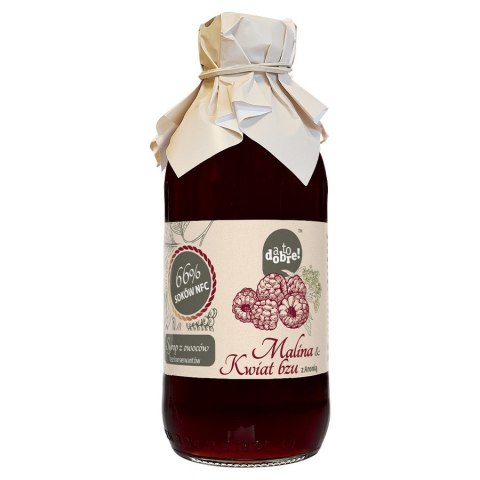 Syrop z malin, aronii i kwiatów czarnego bzu A to dobre!, 330 ml Syrop z malin, aronii i kwiatów czarnego bzu A to dobre!, 330 ml