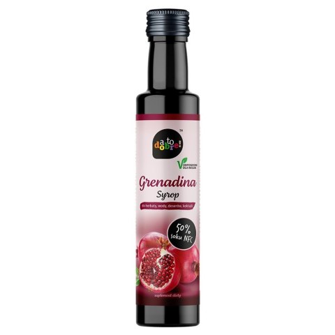 Syrop z owoców granatu z dodatkiem witaminy C A to dobre!, 250ml Syrop z owoców granatu z dodatkiem witaminy C A to dobre!, 250ml