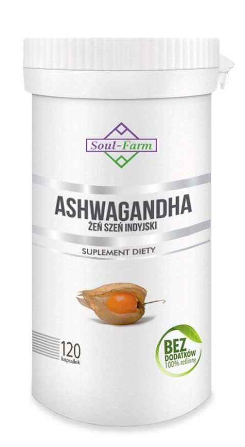 ASHWAGANDHA EKSTRAKT (500 mg) 120 KAPSUŁEK - SOUL FARM ASHWAGANDHA EKSTRAKT (500 mg) 120 KAPSUŁEK - SOUL FARM