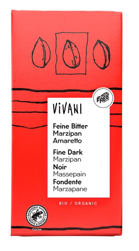 CZEKOLADA GORZKA Z NADZIENIEM MARCEPAN - AMARETTO BIO 100 g - VIVANI CZEKOLADA GORZKA Z NADZIENIEM MARCEPAN - AMARETTO BIO 100 g - VIVANI