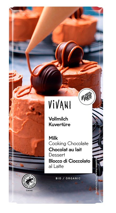 CZEKOLADA KUWERTURA MLECZNA DO GOTOWANIA BIO 200 g - VIVANI CZEKOLADA KUWERTURA MLECZNA DO GOTOWANIA BIO 200 g - VIVANI